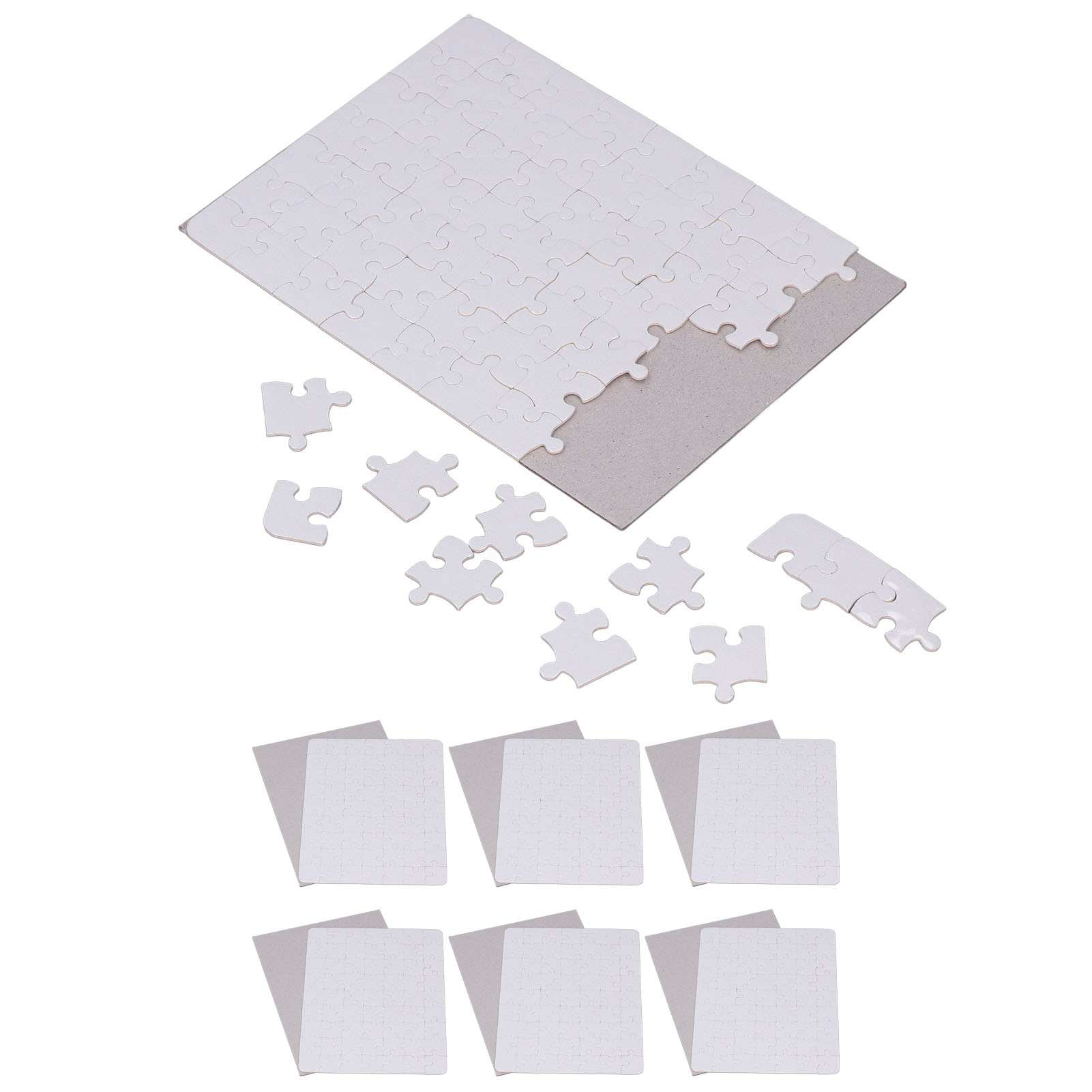Puzzle Blank White - 6 компл. пустых пазлов 13x18 см,
